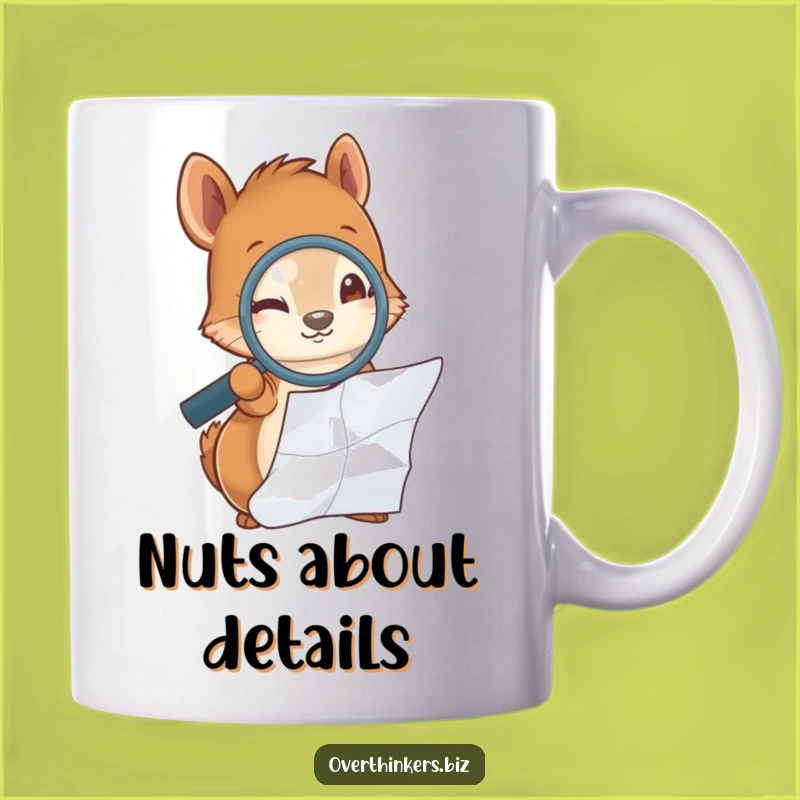 Funny Squirrel Magnifying Glass Mug - Hilarious Investigator Gift for Curious Minds!