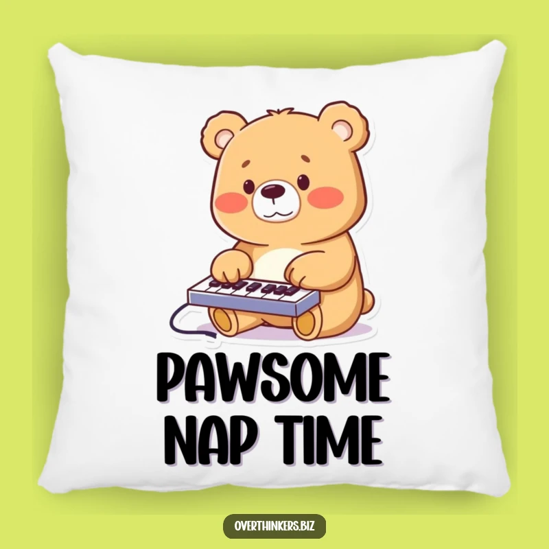 Funny Bear Keyboard Pillow - Cozy & Hilarious Techie Cushion Gift!
