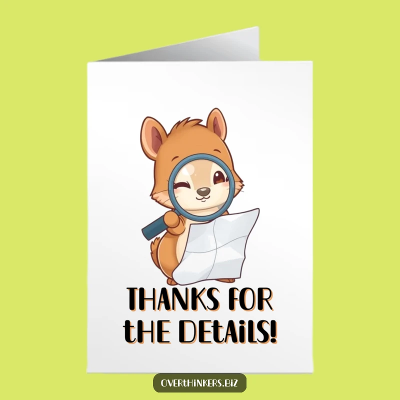Free Printable Thank You Card: Investigating Squirrel, Hilarious Downloadable Appreciation Gift