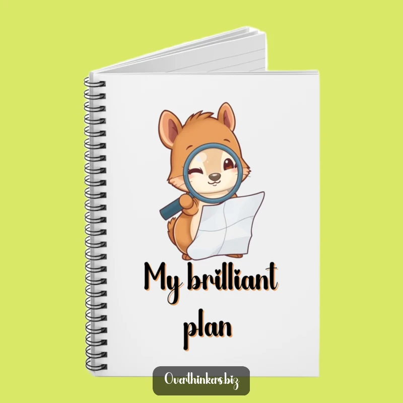 Funny Squirrel Magnifying Glass Notebook - Hilarious Investigator Journal Gift!