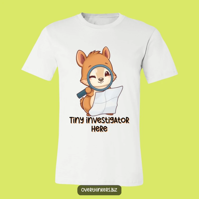 Funny Squirrel Magnifying Glass T-Shirt - Hilarious Sleuth Tee for Curious Souls!