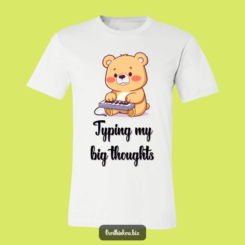Funny Bear Keyboard T-Shirt - Hilarious Techie Tee for Busy Bees!